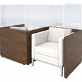 Groupe Lacasse Privacy Screen, L-Shaped, Freestanding, 36inx42in, TuscanyWalnut LASLUSLI4236W